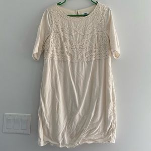 Old navy cream dress, size med